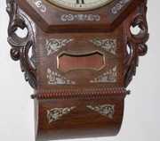 Sterling Inlaid Scroll Wall Clock