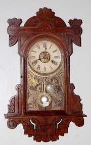 Gilbert Oak Carved Wall Clock