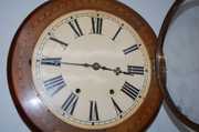 English Inlaid 8 Day T & S Wall Clock