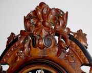 Ornate Carved Leaf & Nut Wall Clock