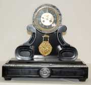 French Slate & Marble Mantel Clock