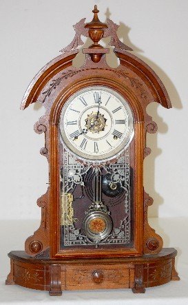 Waterbury Walnut “Hecla” Parlor Clock Price Guide