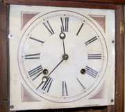 Ithaca Walnut Double Dial Calendar Clock