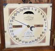 Ithaca Walnut Double Dial Calendar Clock