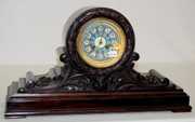 French Marti Carved Mantel Clock