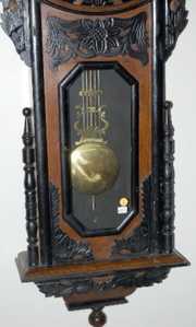 Japanese Carved Wood Hanging Clock