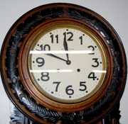 Japanese Carved Wood Hanging Clock