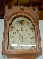 Early Primitive 2 Weight Tall Case Clock