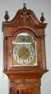3 Weight Tall Case Striking Clock w/Moon Phase