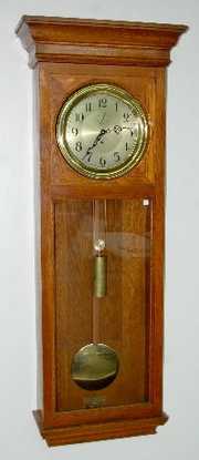 Antique Oak 1 Weight Wall Regulator Clock