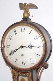 Early American Weight Driven Banjo Clock