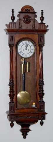 2 Weight Antique Carved Vienna Regulator Clock