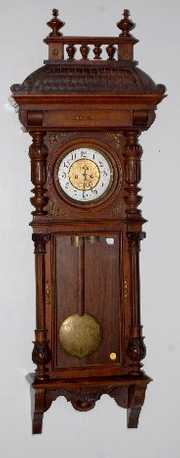 2 Weight Carved and Engraved Regulator Clock