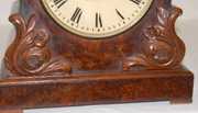 H. P. Marshall Burl Wood Fusee Mantel Clock