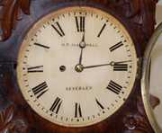 H. P. Marshall Burl Wood Fusee Mantel Clock