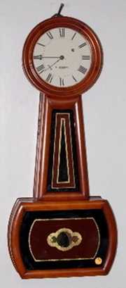 E. Howard #5 Banjo Clock with Pendulum and Key