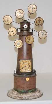 9 Time Zone Lighthouse Clock