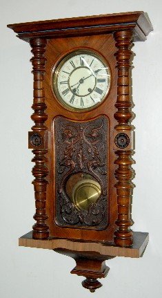 Muller & Co. Dolphin Carved German Wall Clock