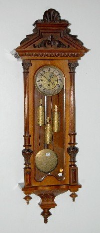 Gustav Becker 3 Wt. Carved Vienna Regulator Clock