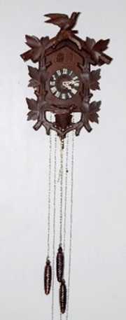 Black Forest Carved Bird in Nest Cuckoo Clock