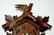 Black Forest Carved Bird in Nest Cuckoo Clock