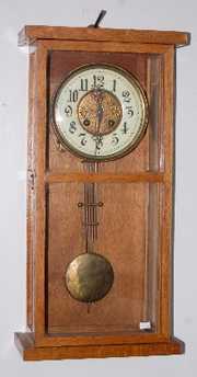 German Oak Wall Regulator Clock