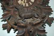 Black Forest Carved Fox & Grape Cuckoo Clock