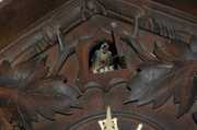 Black Forest Carved Fox & Grape Cuckoo Clock