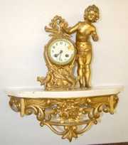 Japy Freres Boy and Chickens Statue Clock