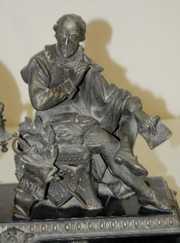 Ansonia “Macbeth” Seated Statue Clock