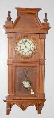 Andreas Peter, German Carved RA Wall Clock