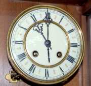 Andreas Peter, German Carved RA Wall Clock