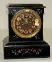 Ansonia “Lisbon” Enameled Iron Case Mantel Clock