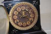 Ansonia “Lisbon” Enameled Iron Case Mantel Clock