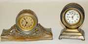 U.S.A. & Jennings Bros. Metal Novelty Clocks