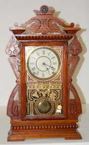 Seth Thomas Oak Carved Kitchen Clock