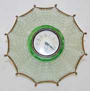 Green Glass Umbrella Dresser Clock