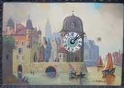 800 (Silver) Framed Mini J. Eberle Painting Clock