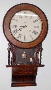 E.N. Welch Drop Scroll Wall Clock