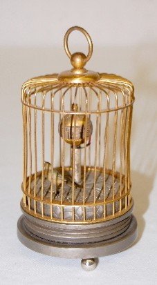 Japan Animated Bird in Cage Key Wind Clock