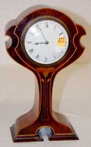 Inlaid Floral Key Wind Clock