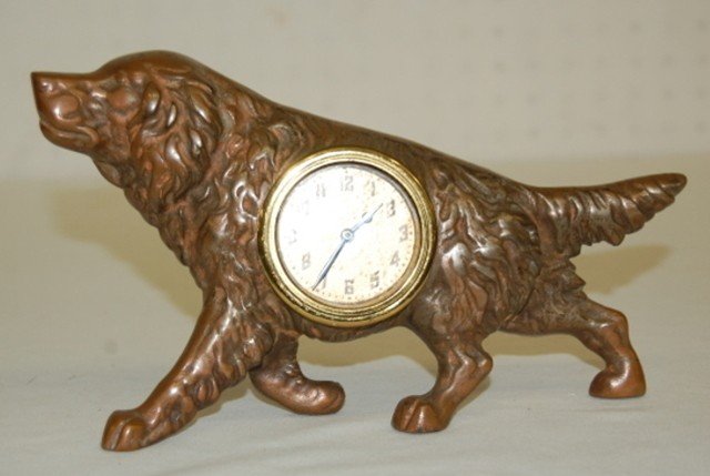 U.S.A. Metal Dog Novelty Clock