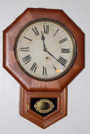 Ansonia Octagon Drop Schoolhouse Clock