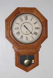 Sessions Oak Octagon Drop Clock