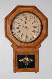 Gilbert Oak Regulator “B” Octagon Drop Clock