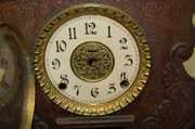 Ingraham Oak Carved Kitchen Clock