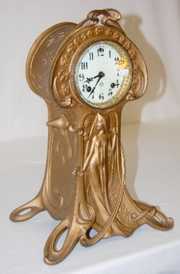 Ansonia “Ophelia” Metal Mantel Case Clock