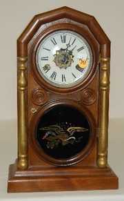 Eagle Decorated Shelf Clock with Octagon Top