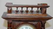 Mahogany Gallery Top Wooden Shelf Clock