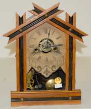 Ingraham Miniature Wood Mantel Clock